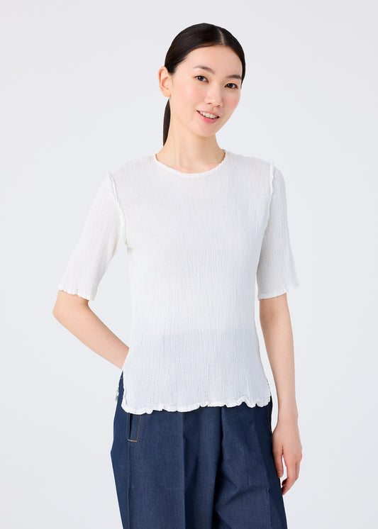 SEE-THROUGH CREPE COLOR、ウィメンズ_トップス_トップ、着用画像1