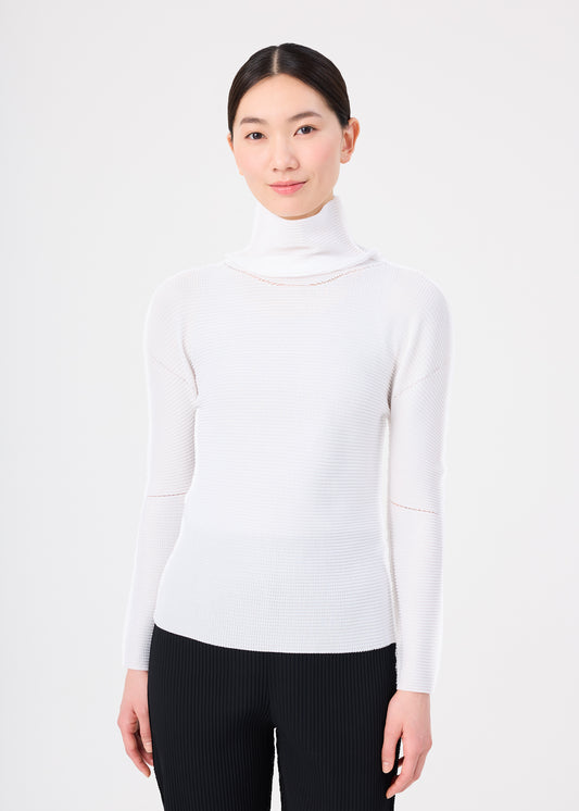KNIT STRETCH PLEATS、ウィメンズ_トップス_トップ、着用画像1