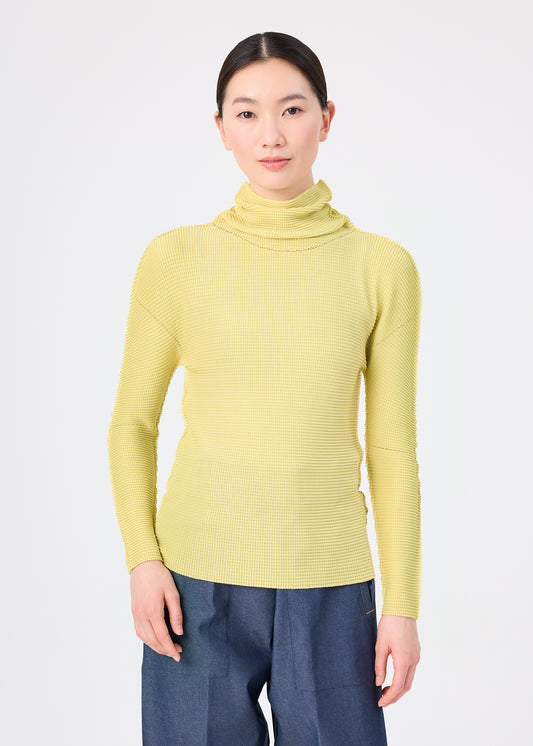 KNIT STRETCH PLEATS 1、ウィメンズ_トップス_トップ、着用画像1
