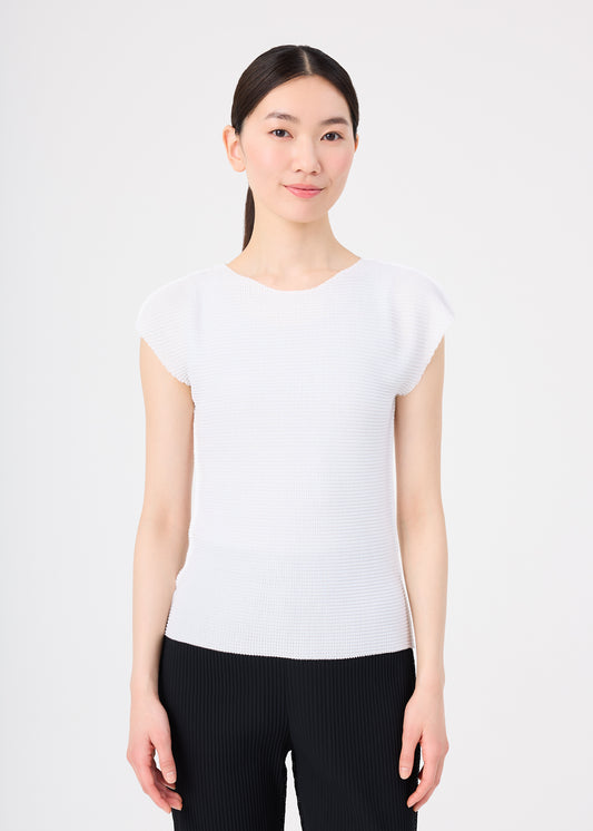 KNIT STRETCH PLEATS、ウィメンズ_トップス_トップ、着用画像1