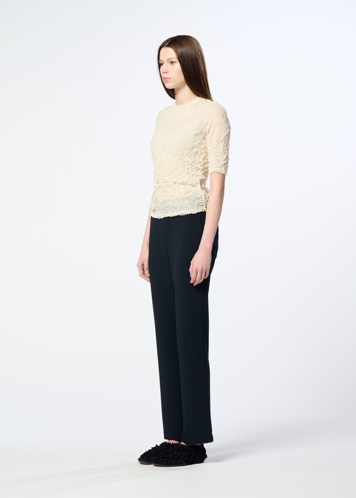 KUMO SHIBORI KNIT SHEER、ウィメンズ_トップス_トップ、着用画像2