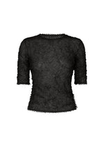 KUMO SHIBORI KNIT SHEER、ウィメンズ_トップス_トップ、ブラック