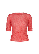 KUMO SHIBORI KNIT SHEER、ウィメンズ_トップス_トップ、ピンク