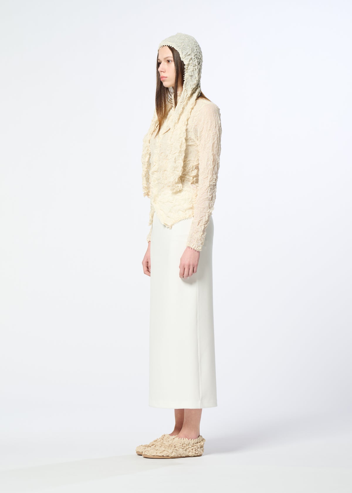 KUMO SHIBORI KNIT SHEER、ウィメンズ_トップス_カーディガン、着用画像2