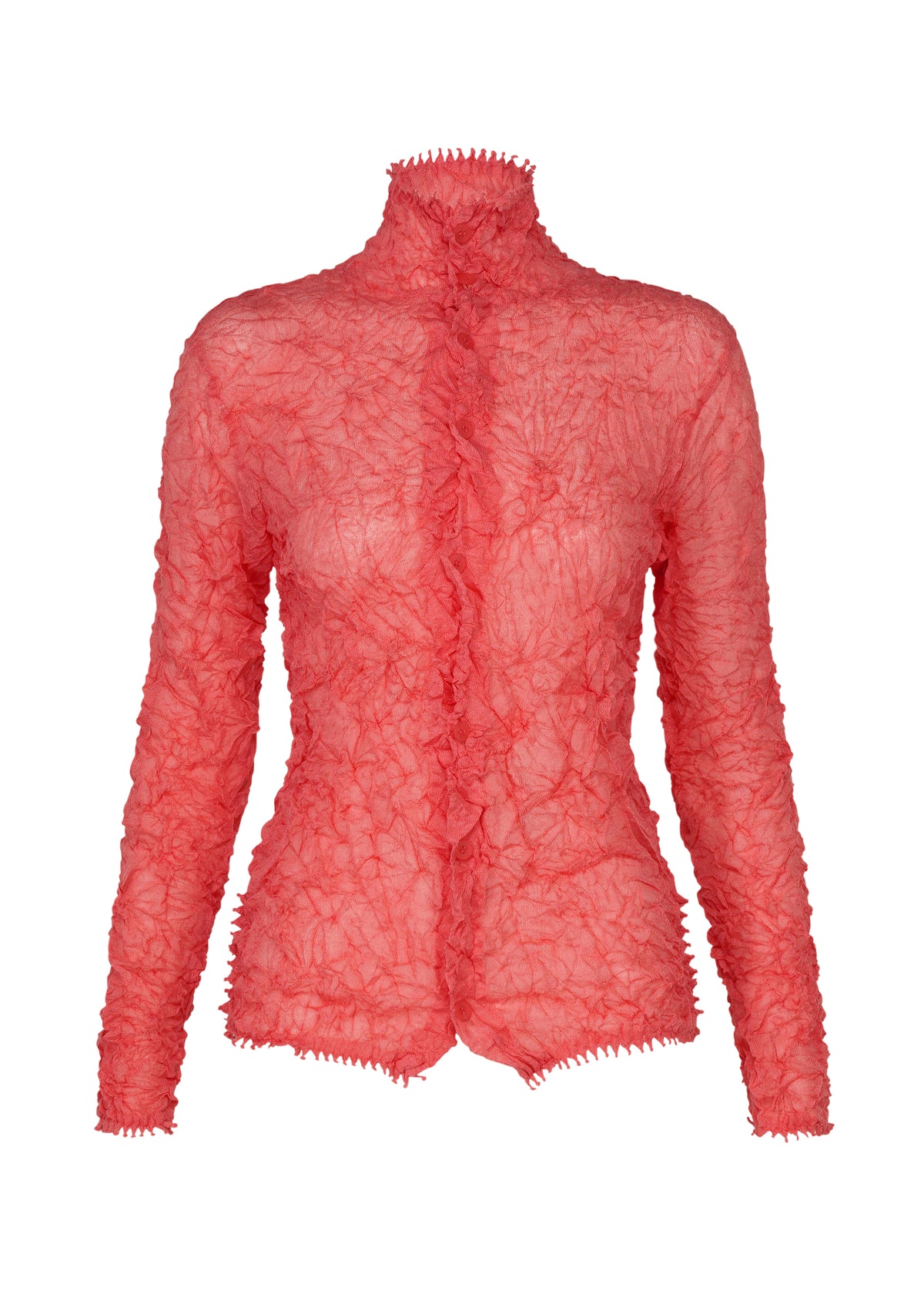 KUMO SHIBORI KNIT SHEER、ウィメンズ_トップス_カーディガン、ピンク