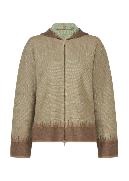 JAGGED HEM、ウィメンズ_トップス_カーディガン、ブラウン