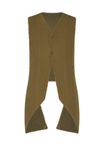 TUXEDO PLEATS、メンズ_トップス_ベスト、カーキ