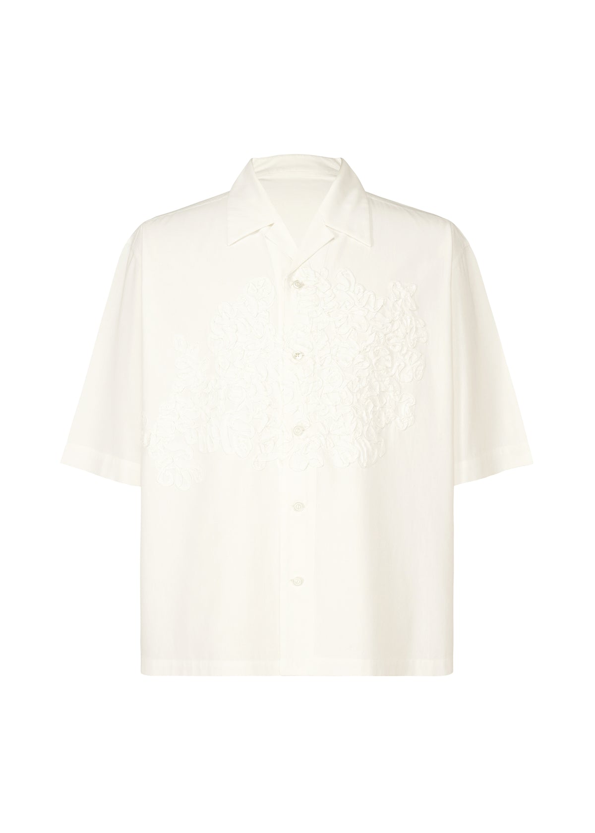 EMBROIDERY PRESS SHIRT、メンズ_トップス_シャツ、ホワイト