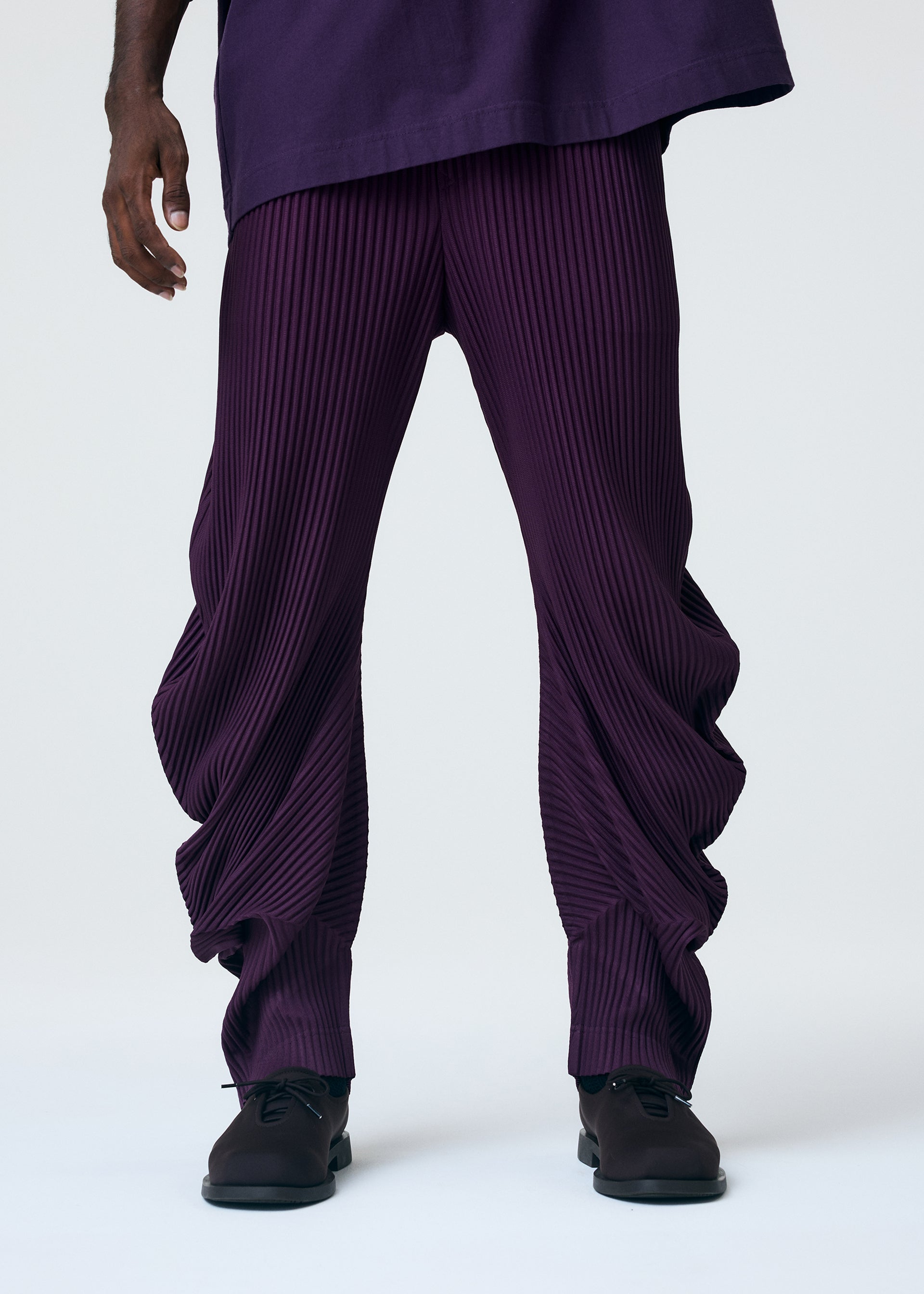 PLEATS BOTTOMS 1、メンズ_パンツ、着用画像3