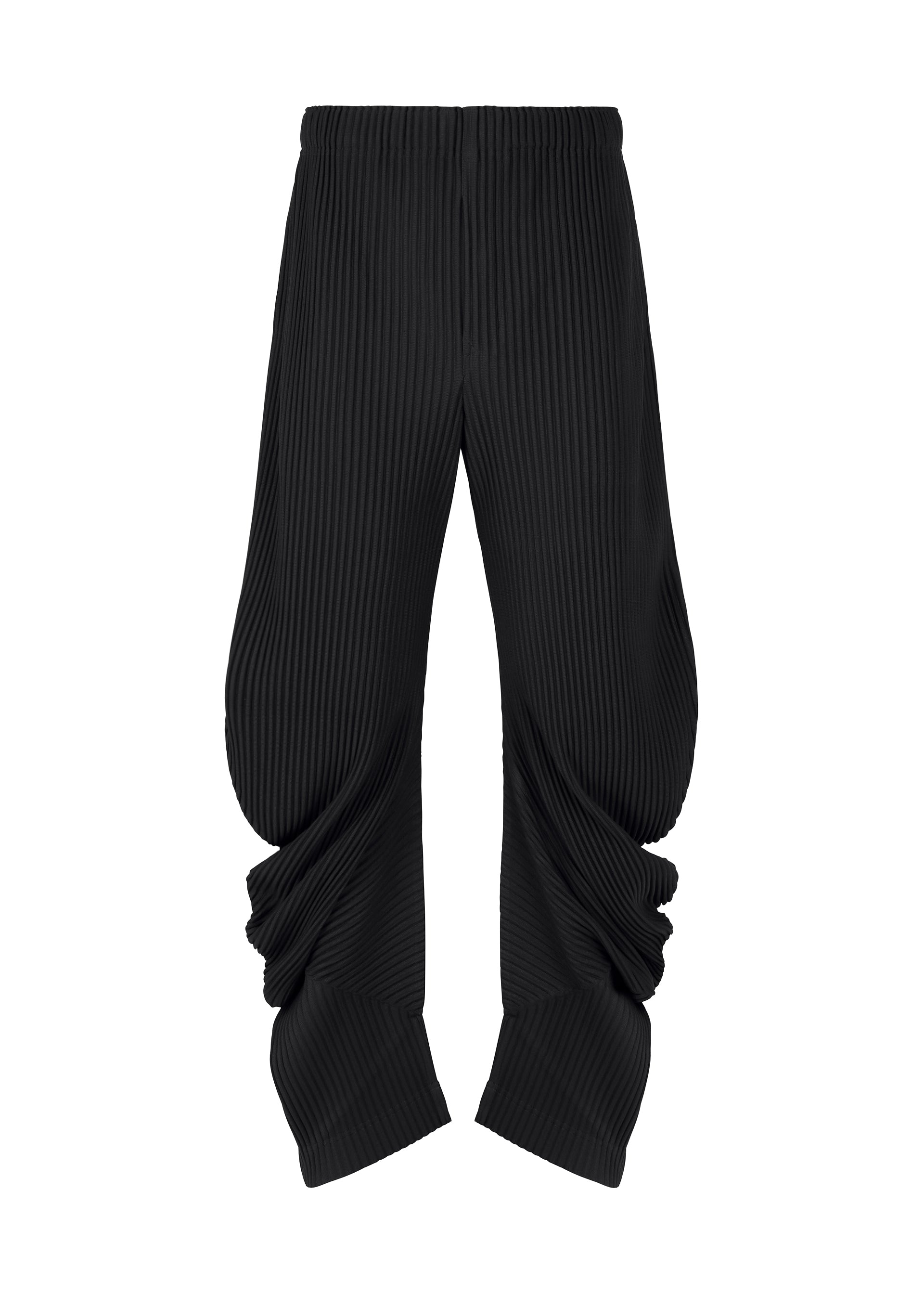 PLEATS BOTTOMS 1、メンズ_パンツ、ブラック