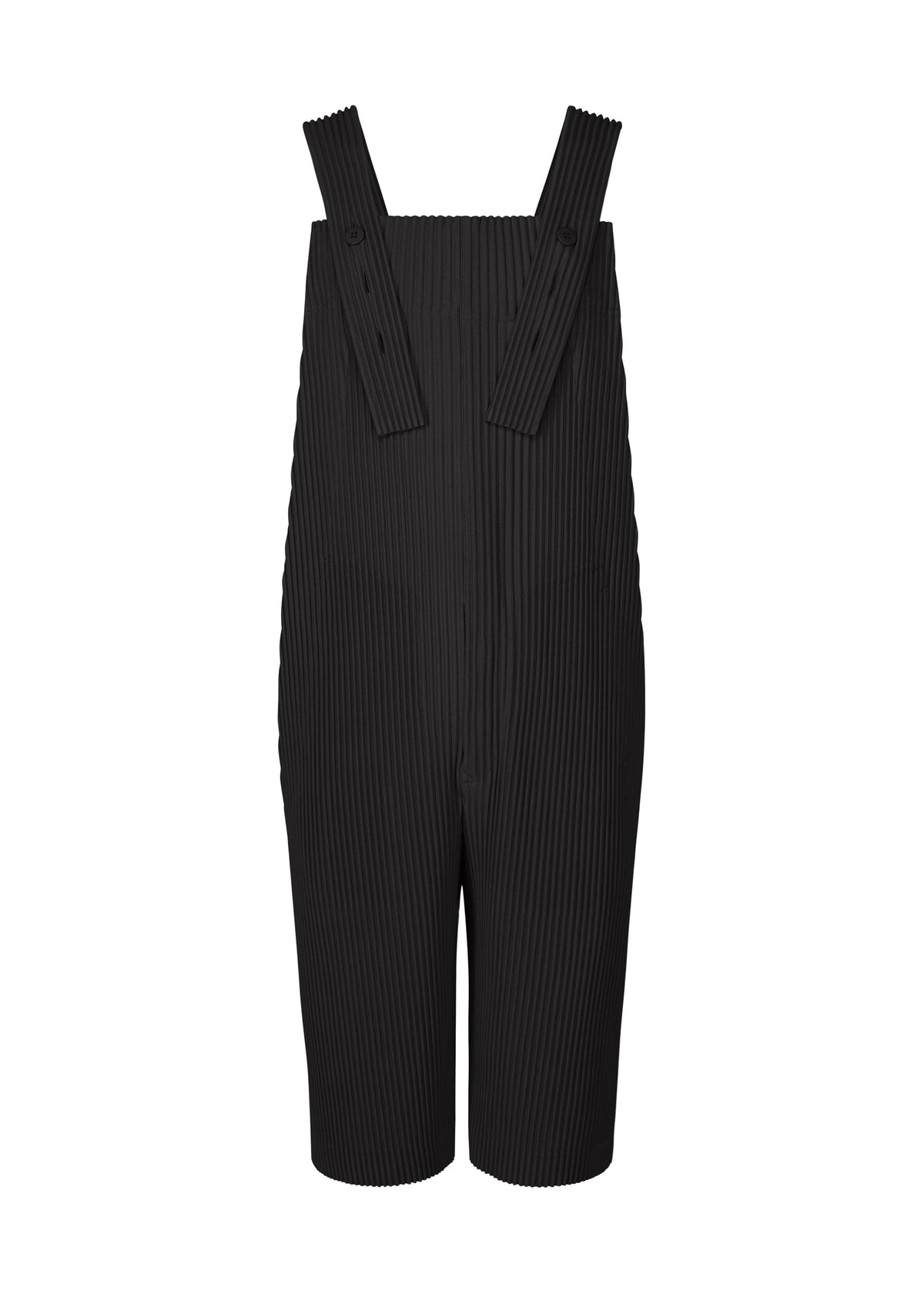 PLEATS BOTTOMS 1、メンズ_ジャンプスーツ、ブラック