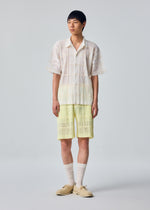 LACE GRID PLEATS、メンズ_トップス_シャツ、着用画像1