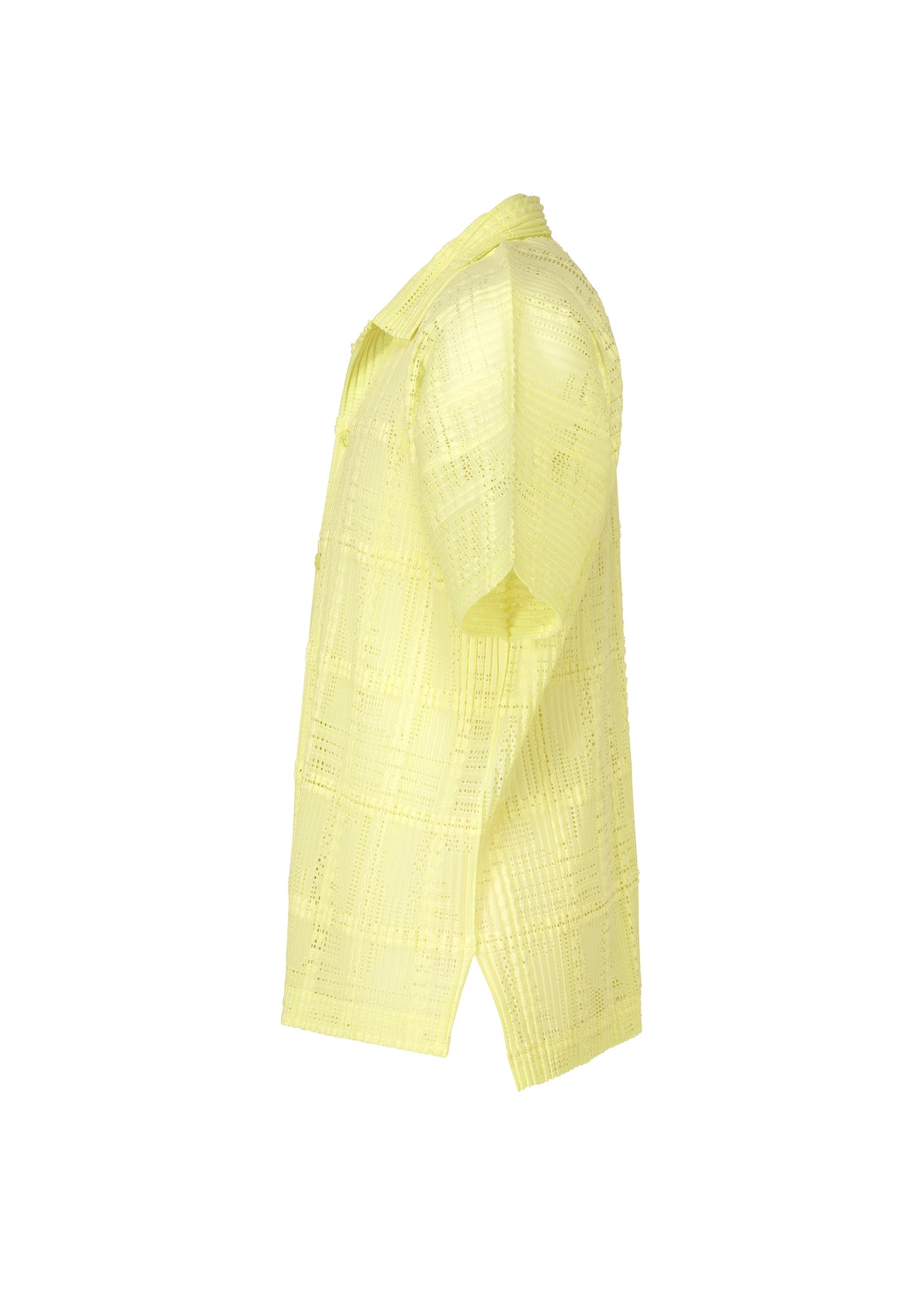 LACE GRID PLEATS、メンズ_トップス_シャツ、ディテール画像2
