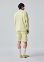 LACE GRID PLEATS、メンズ_トップス_カーディガン、着用画像2
