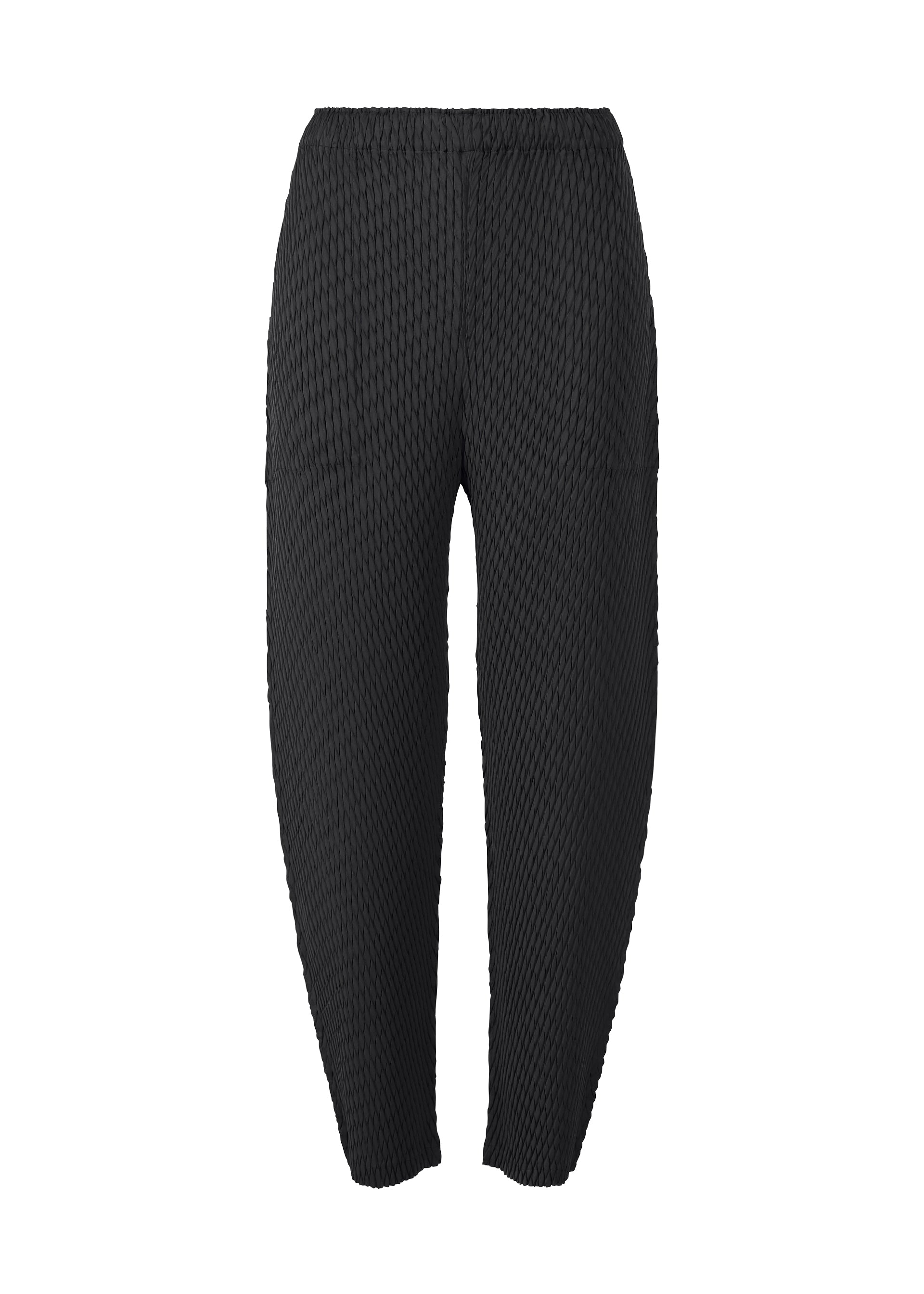 SLEEK PLEATS、ウィメンズ_パンツ、ブラック