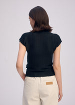 WOOLY PLEATS BK/WT-66、ウィメンズ_トップス_トップ、着用画像3
