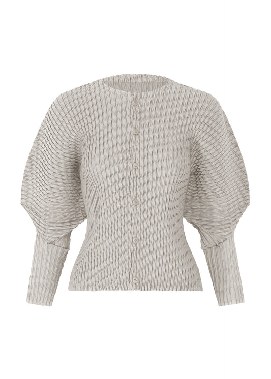 SLEEK PLEATS、ウィメンズ_トップス_カーディガン、グレー