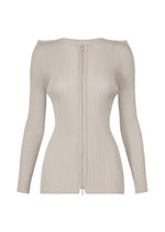 BOX SHOULDER PLEATS、ウィメンズ_トップス_カーディガン、グレー