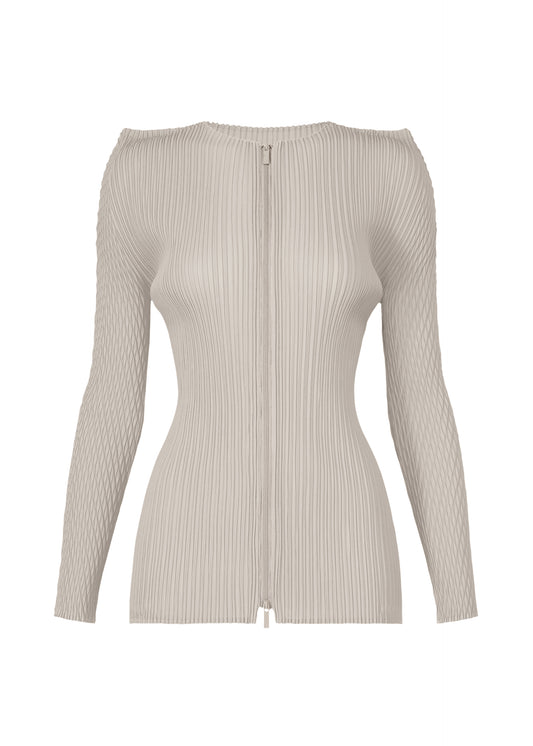 BOX SHOULDER PLEATS、ウィメンズ_トップス_カーディガン、グレー