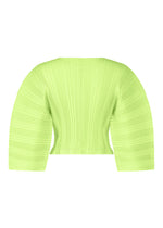 LINEN LIKE RIB PLEATS、ウィメンズ_トップス_カーディガン、ディテール画像1