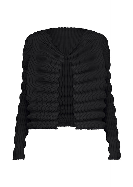 SPRING PLEATS、ウィメンズ_トップス_カーディガン、ブラック