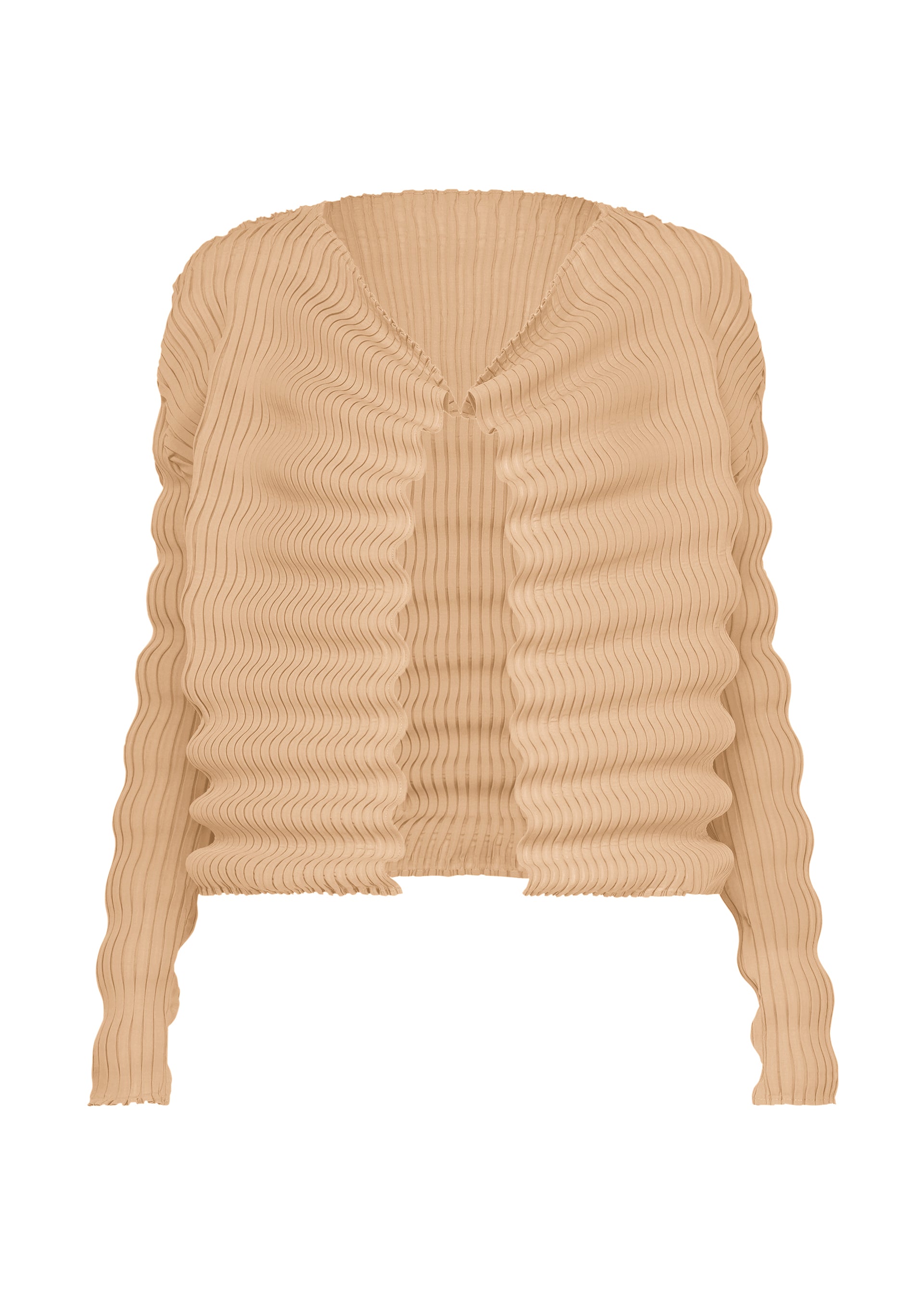 SPRING PLEATS、ウィメンズ_トップス_カーディガン、ベージュ