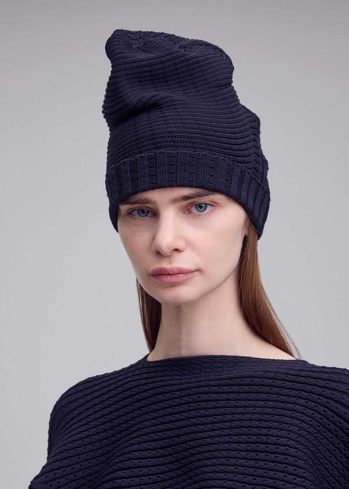 FOUND STONE BEANIE、ウィメンズ_ニット、着用画像2