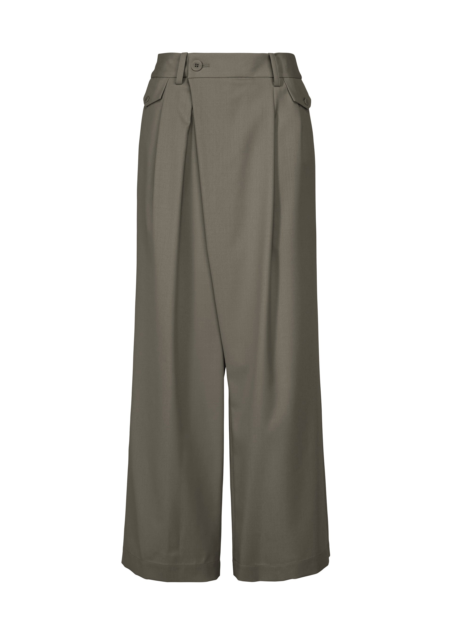 LUSTROUS WOOL PANTS、ウィメンズ_パンツ、グレー