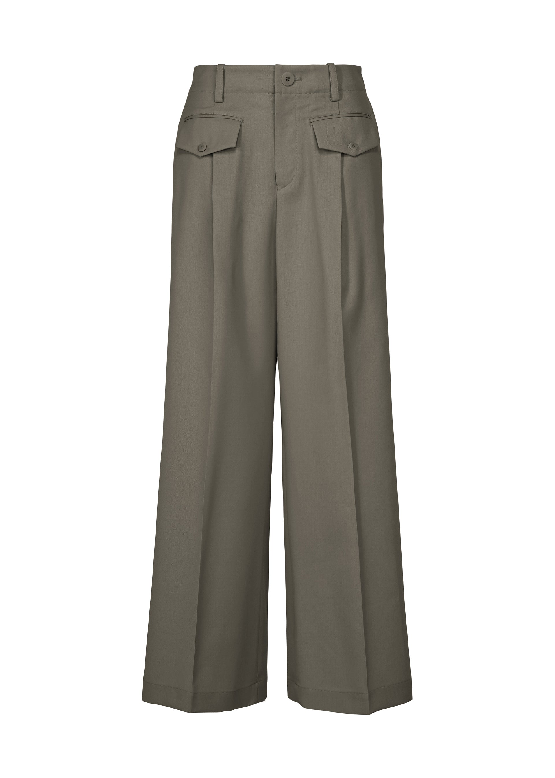 LUSTROUS WOOL PANTS、ウィメンズ_パンツ、グレー