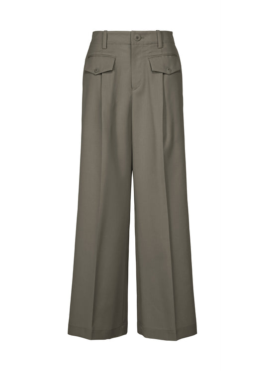 LUSTROUS WOOL PANTS、ウィメンズ_パンツ、グレー