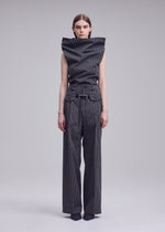 ALLOW(STRIPE)、ウィメンズ_パンツ、着用画像1