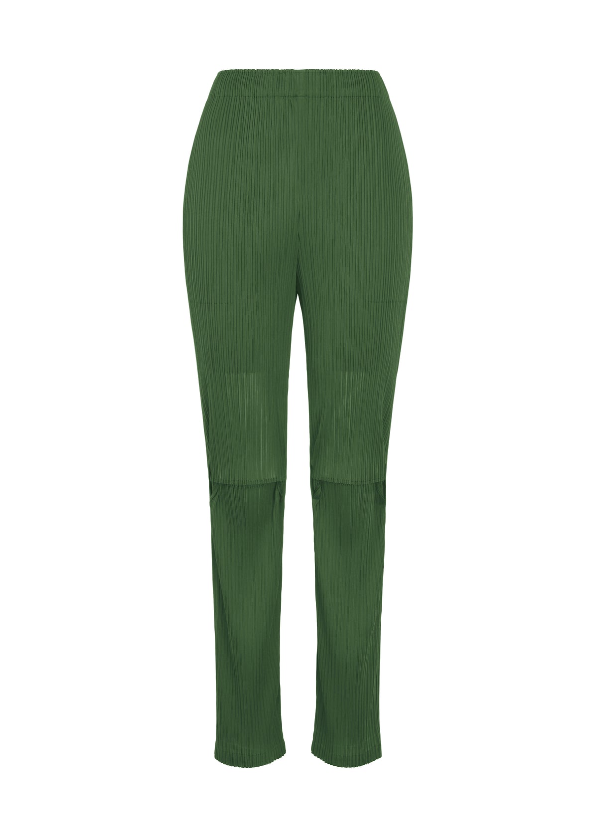 SHEER SLIT PLEATS、ウィメンズ_パンツ、グリーン