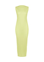 SHEER SLIT PLEATS、ウィメンズ_ワンピース、イエロー