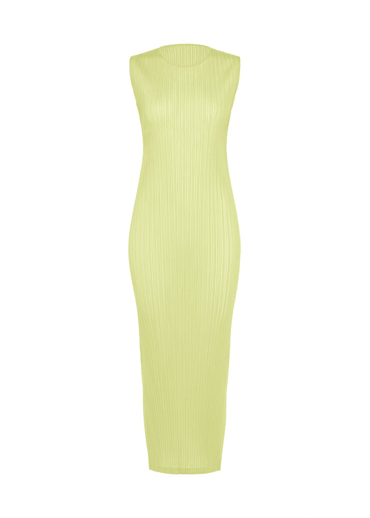 SHEER SLIT PLEATS、ウィメンズ_ワンピース、イエロー