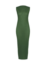 SHEER SLIT PLEATS、ウィメンズ_ワンピース、グリーン