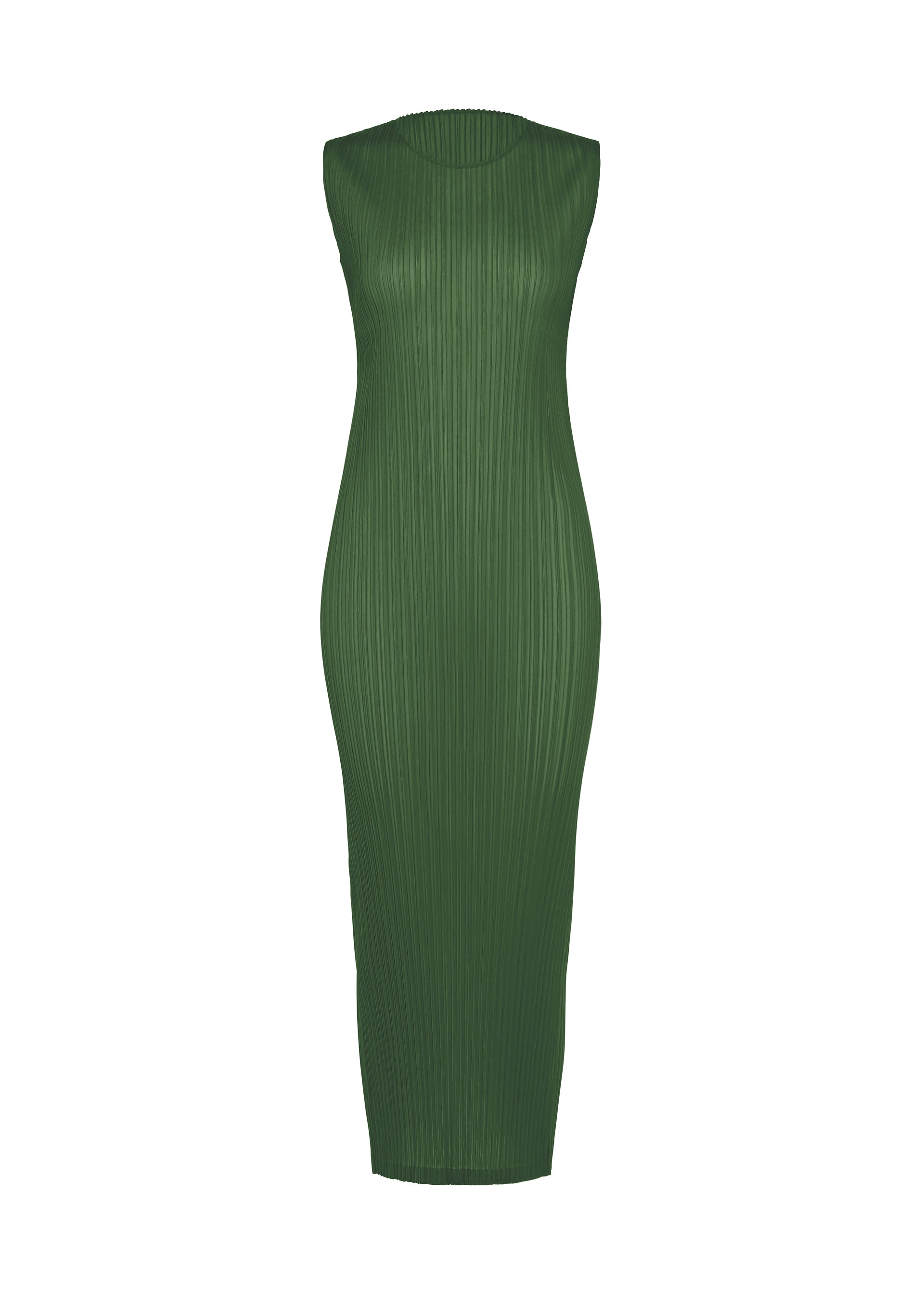 SHEER SLIT PLEATS、ウィメンズ_ワンピース、グリーン