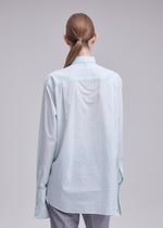 MONSIEUR SHIRT(DOBBY STRIPE)、ウィメンズ_トップス_シャツ、着用画像4