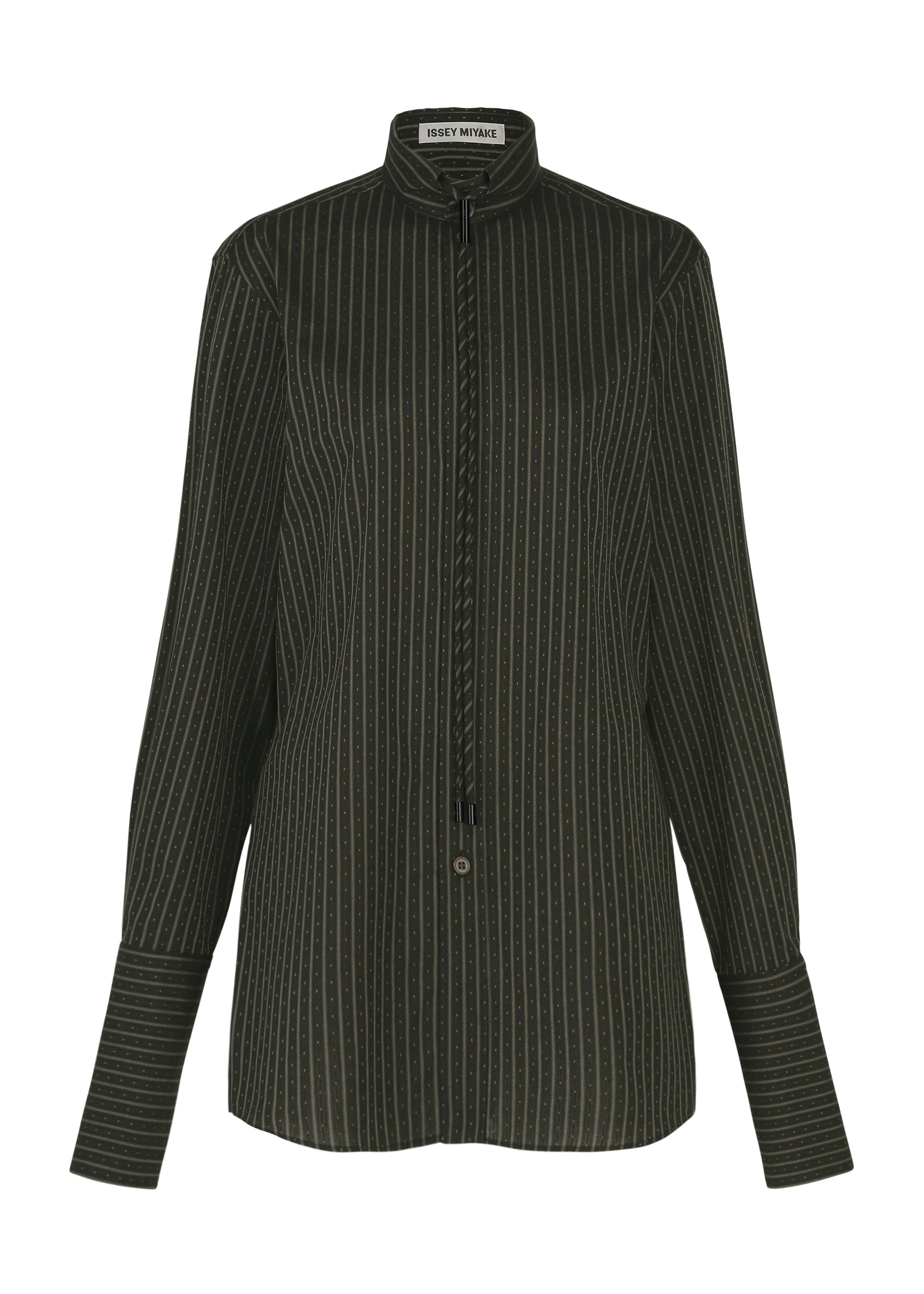 MONSIEUR SHIRT(DOBBY STRIPE)、ウィメンズ_トップス_シャツ、ブラック