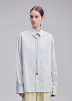 MONSIEUR SHIRT(DOBBY STRIPE)、ウィメンズ_トップス_シャツ、着用画像3