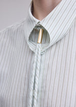 MONSIEUR SHIRT(DOBBY STRIPE)、ウィメンズ_トップス_シャツ、着用画像6