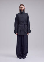 MONSIEUR SHIRT(DOBBY STRIPE)、ウィメンズ_トップス_シャツ、着用画像1
