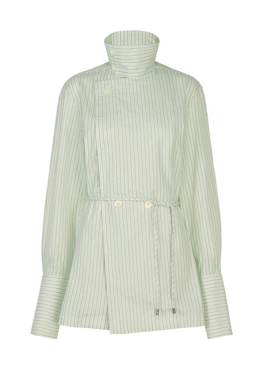 MONSIEUR SHIRT(DOBBY STRIPE)、ウィメンズ_トップス_シャツ、ホワイト