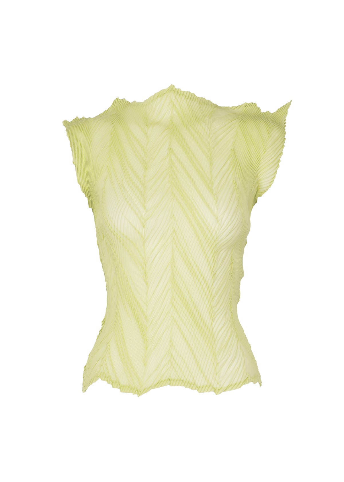ZIGZAG PLEATS、ウィメンズ_トップス_トップ、イエロー