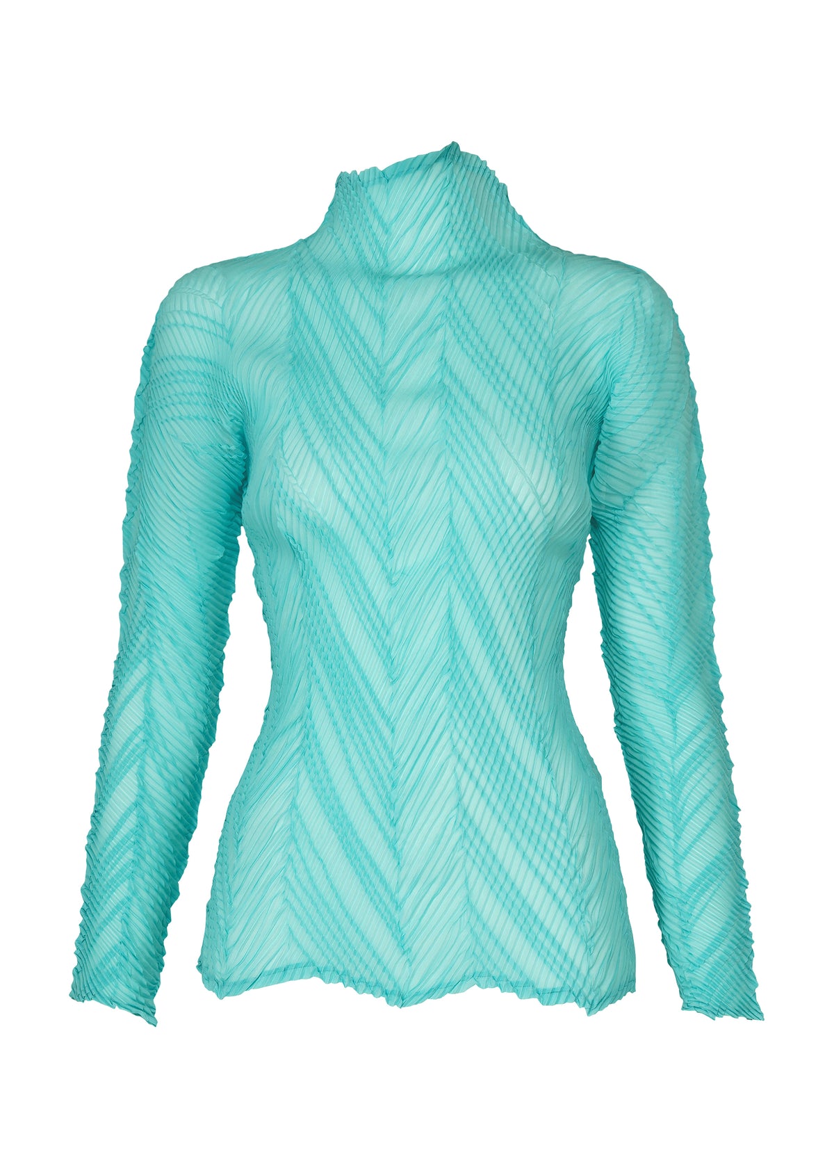 ZIGZAG PLEATS、ウィメンズ_トップス_トップ、ブルー