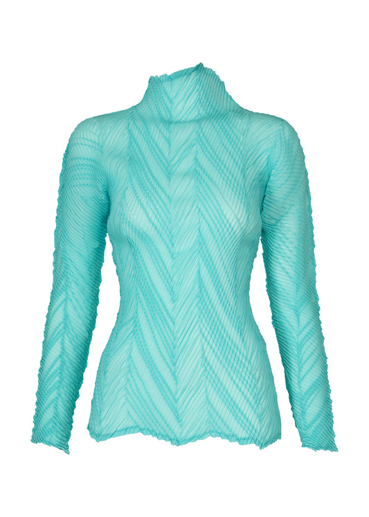 ZIGZAG PLEATS、ウィメンズ_トップス_トップ、ブルー