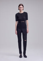 SHEER SLIT PLEATS、ウィメンズ_トップス_トップ、着用画像2