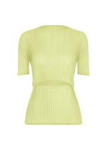 SHEER SLIT PLEATS、ウィメンズ_トップス_トップ、イエロー