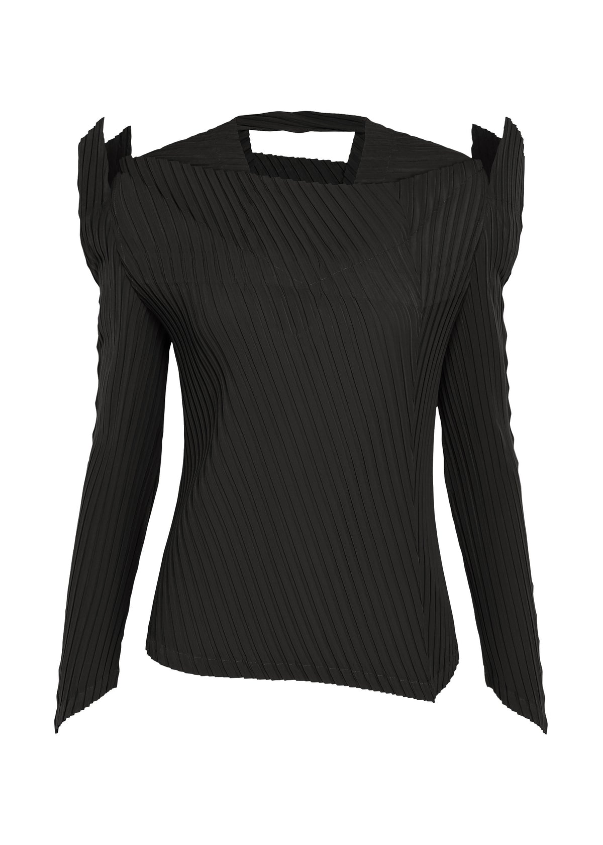 TUBULAR PLEATS、ウィメンズ_トップス_トップ、ブラック