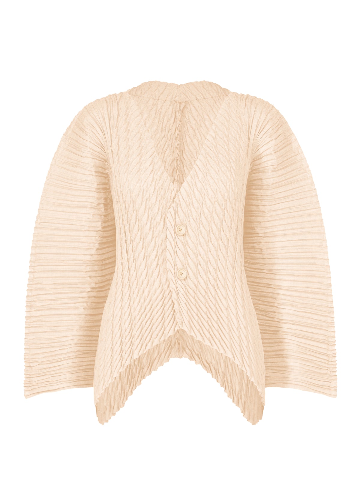 UNFURLING PLEATS、ウィメンズ_トップス_カーディガン、ホワイト