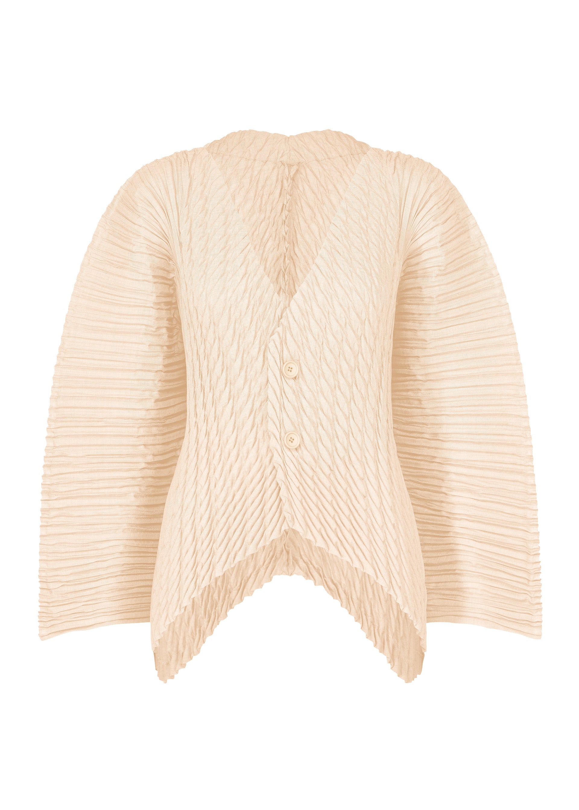UNFURLING PLEATS、ウィメンズ_トップス_カーディガン、ホワイト
